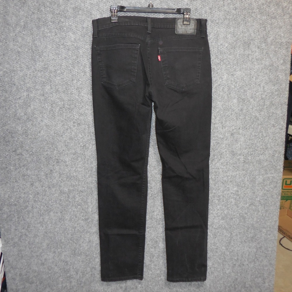 Levis 511 Slim Fit Jeans Mens 33x34 Black Denim Pants 04511-1907